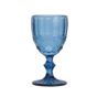 Calice de Vidro Vintage Azul para Bebidas 260ml 80x155mm 6 un