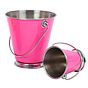 Mini Balde em inox Rosa 70x70mm 12un