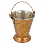 Mini Balde em inox/cobre martelado 110x120mm 12un