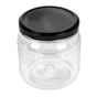 Frasco Pl�stico PET transparente 500ml com tampa em metal 88 un