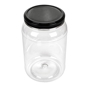 Frasco Pl�stico PET transparente 1000ml com tampa em metal 51 un