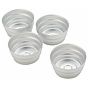 Conjunto de 4 Formas Molde em Aluminio para Pastelaria - Pudim St.budn Sem Rebordo 80x50mm