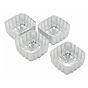 Conjunto de 4 Formas Molde em Aluminio para Pastelaria - Quadradas Dentadas 70x70mm