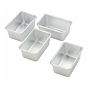 Conjunto de 4 Formas Molde em Aluminio para Pastelaria - Rectangular Plumcake 90x60x40mm