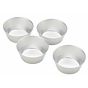 Conjunto de 4 Formas Molde em Aluminio para Pastelaria - Circular Alto 70x35mm
