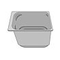 Cuba em Plstico Branco para Gelado 2500ml Caixa 174