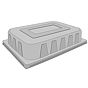 Tampa de Plstico Transparente para Cuba de Plstico 5500-8500ml - Alta 102 un