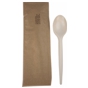 Colher 160mm Mater-Bi embrulhada individualmente 500 un