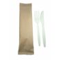 Conjunto Garfo + Faca Biodegradvel e Compostvel em Milho 500un