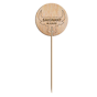 Pick em Madeira Marcador de Comida 95mm Saignant M.Rare 100 un
