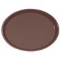 Tabuleiro Antideslizante Castanho Oval 555x670mm 1 un