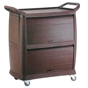 Carro de Servio fechado 2 lados 980x505x1050mm Plastico ABS Castanho