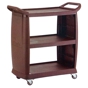 Carro de Servio aberto 2 lados 980x505x1050mm Plastico ABS Castanho
