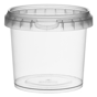 Recipiente de Plstico PP + tampa Transparente Inviolvel 365ml 95x84mm 456 un
