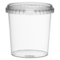 Recipiente de Plstico PP + tampa Transparente Inviolvel 870ml 118x126mm 288 un
