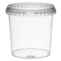 Recipiente de Plstico PP + tampa Transparente Inviolvel 1180ml 133x130mm 180 un