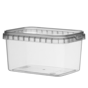 Recipiente de Plstico PP + tampa Transparente Inviolvel 425ml 120x88x69mm 368 un