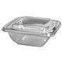 Saladeira Plstico Quadrada 750ml 160x160x65mm RPET Transparente 400 un