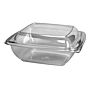 Tampa Plstico RPET Alta para Saladeira Quadrada 750ml 160x160x20mm APET 400 un