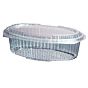 Saladeira Plstico Oval 1500g 255x162x82mm RPET Tampa Normal Caixa 250