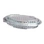 Saladeira Plstico Oval 375g 180x120x50mm PP Tampa Lisa 400 un