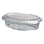 Saladeira Plstico Oval 750g 215x137x65mm RPET Tampa Garfo Caixa 300