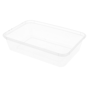 Recipiente de Plstico PP Transparente Rectangular 500ml 175x120x35mm 10x50 un