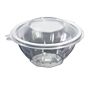 Saladeira Plstico Redonda 375ml 135x135x59+19mm RPET com tampa Caixa 300