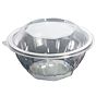 Saladeira Plstico Redonda 1000ml 182x182x76+29mm PP com tampa Caixa 300