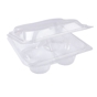 Embalagem de Pl�stico PET/RPET Transparente para Muffins 188x188x70mm 240 un