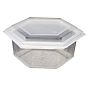 Embalagem Micro-ondas em BDP PP translcido Hexagonal M5100 500g 160x151x76mm Caixa 600