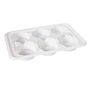 Tabuleiro em Plstico PP transparente 6 Muffins - 225x144x20mm Caixa 1000