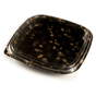 Recipiente Plstico Preto + Tampa para Sushi 260x260x20mm 4x30 un