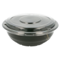 Tigela Plstico Preto + Tampa para Comidas Orientais 186x61mm 8x50 un