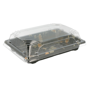 Recipiente Plstico Preto + Tampa para Sushi 163x113x20mm 12x50 un