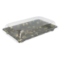 Recipiente Plstico Preto + Tampa para Sushi 214x135x20mm 8x50 un