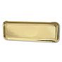 Travessa de Carto Comprida Cantos Rectos Dourado 140x480mm 4x100 un