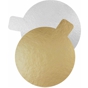 Disco em Carto Metalizado Dourado/prateado Formato Circular com Pestana 100un