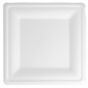 Prato Celulose de Cana de Acar Branco 200x200x15mm 10x50 un