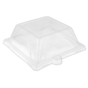 Tampa Plstico PET para Prato Quadrado em Cana de Acar 164x164x40mm 10x50 un