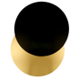 Disco Circular em Carto Metalizado a Ouro e Preto 180 mm 100 un