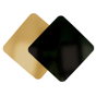 Disco Quadrado em Carto Metalizado a Ouro e Preto 200x200mm 50 un