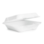 Contentor Rectangular em Bagao Branco 195x215x65mm 38g Vegware 4x50un