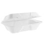 Contentor Rectangular em Bagao Branco 155x228x74mm 36g Vegware 4x50un