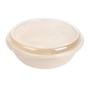 Saladeira em Cana de Acar Natural 190x78mm 950ml + Tampa Transparente 4x50un