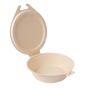 Saladeira em Cana de Acar Natural 180x135x50mm 600ml com Tampa 6x50un