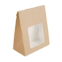 Caixa em Nano-Micro triangular com janela para presente 130+70x160mm 4x50 un
