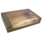 Embalagem Rectangular com Janela para Sushi 230x150x45mm Preto ST6 Caixa 100