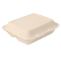 Contentor Rectangular em Cana de Acar Natural 3 Compart. 230x180x73mm 950ml 4x50un
