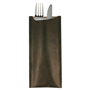 Saqueta Talheres Kraft Verjurado Preto 85x195mm + Guardanapo Dry Tissue 330x330mm 250 un